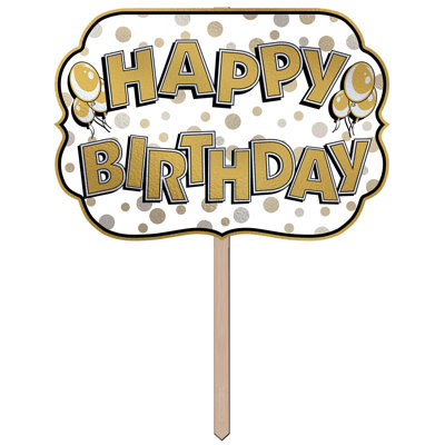 Enseigne en aluminium «Happy Birthday»