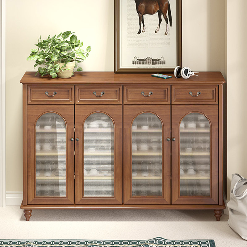 Walnut Solid Wood Shoe Storage Bench