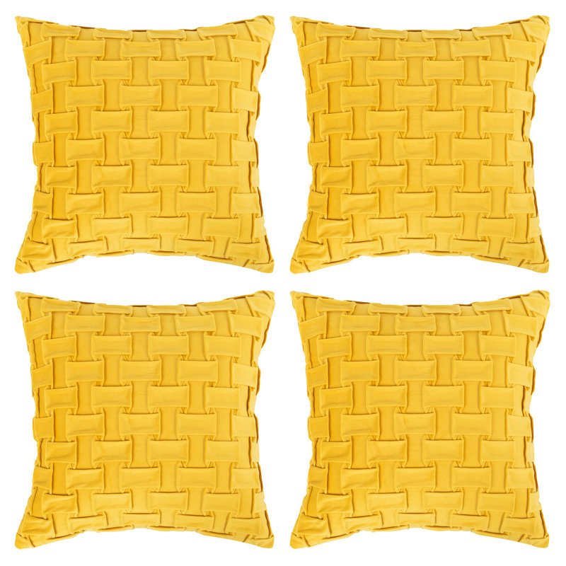 Coussin décoratif, Housse de coussin seulement - sans coussin, Jaune
