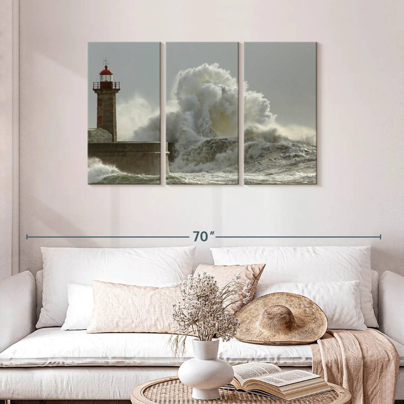 Vagues du phare d'Aletra Felgueiras, H 28 po x l 45 po