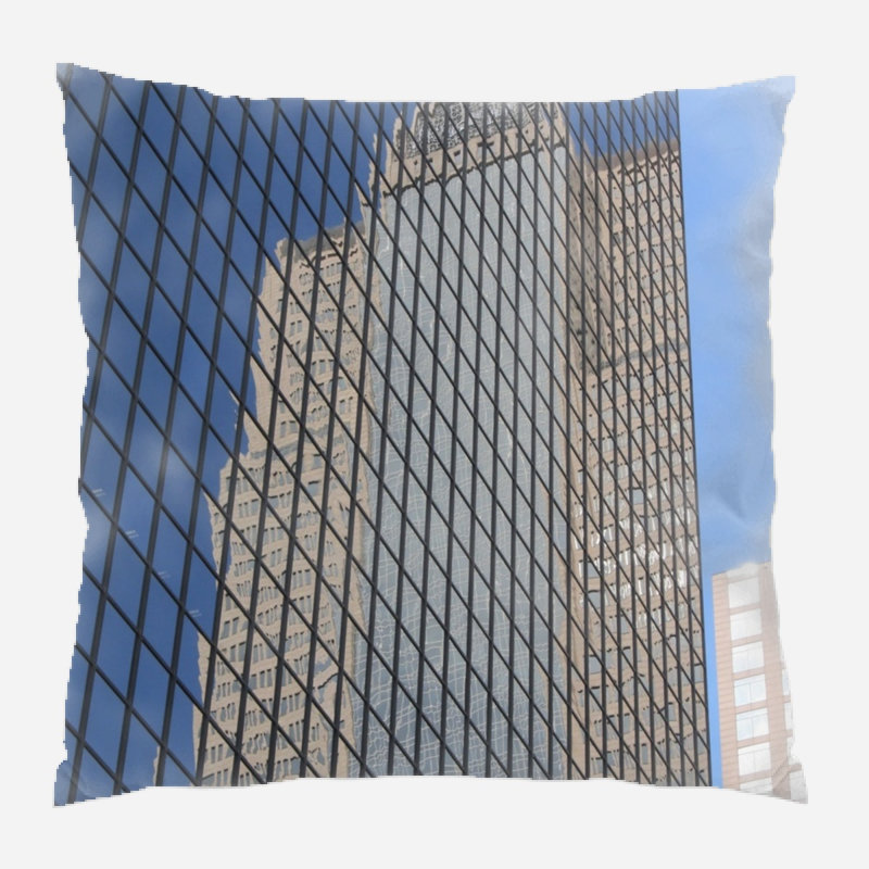Geometric Microsuede Reversible Throw Pillow