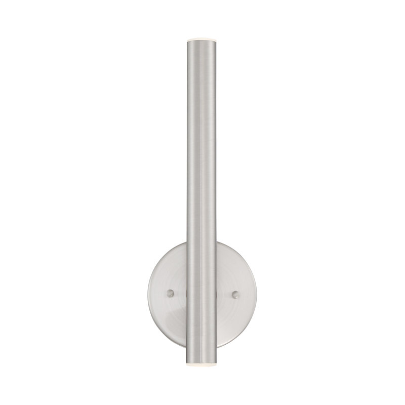 Bowning Steel LED Armed Sconce, Satin Nickel