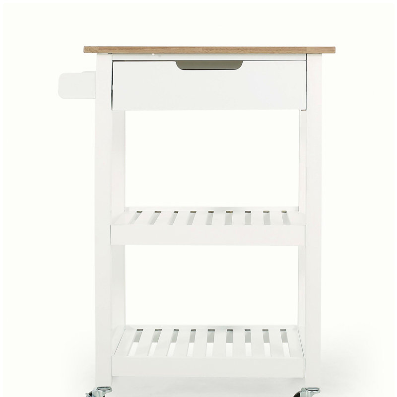 Compact wooden kitchen cart - functionality and style coexist