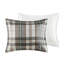 Édredon double / grand avec motif écossais, rembourrage, 2 taies décoratives, coussins décoratifs, microfibre, imprimé, taies décoratives et literie moderne