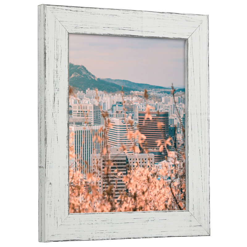Montreuil White Solid Wood Matte Picture Frame, 19" W x 27" H