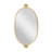 Black Metal Swivel Oval Room Wall Mirror, 15" x 7" x 29"-1372640830