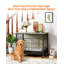 Mobilier de cage pour chien, chenil pour chien à deux portes d'intérieur avec plateau et roues amovibles-355718933