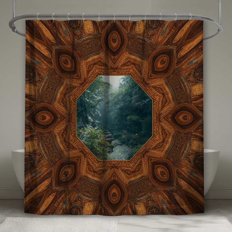 Rideaux de douche octogonaux octogonaux très longs, L 70 po x H 93 po