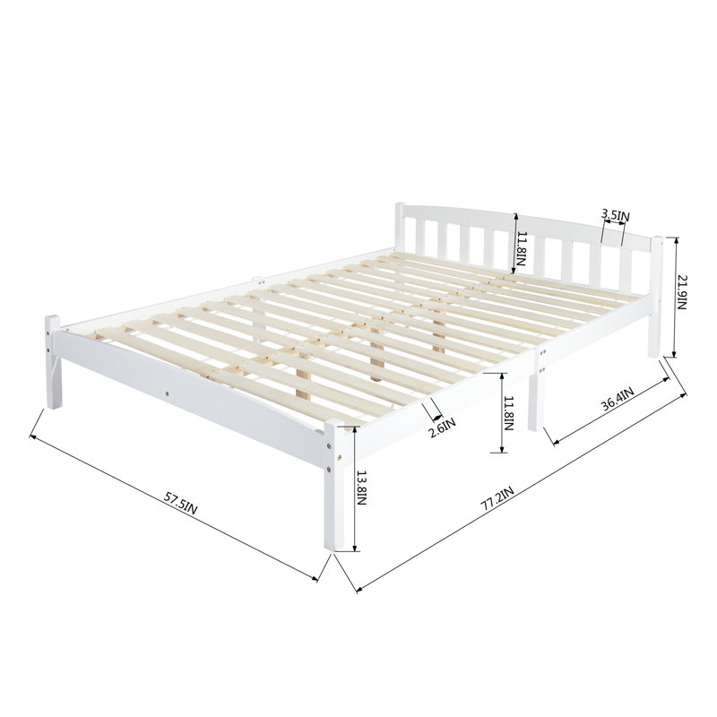 Nublin Solid Wood Bed, Double (4'6)