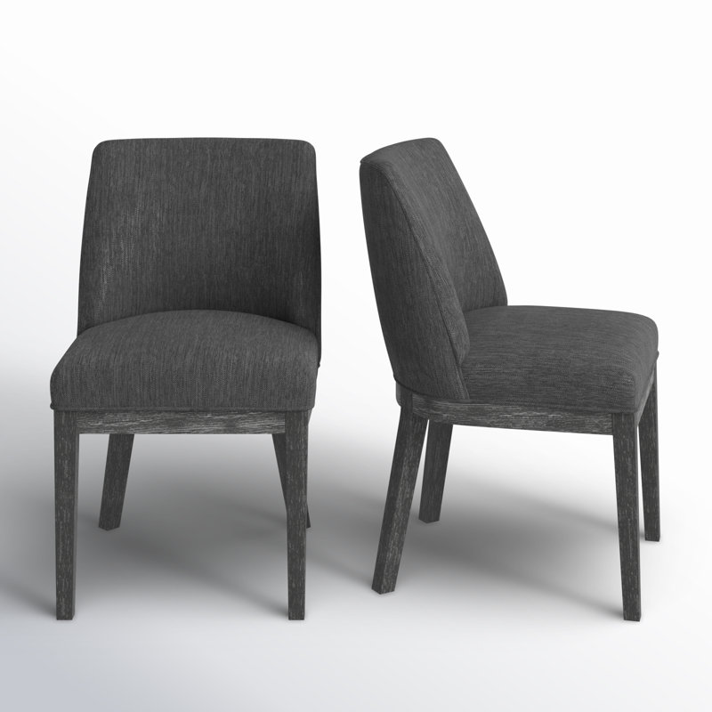 Derone 19'' H Fabric Upholstered Side Chair, Black