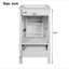 Meuble-lavabo moderne de 18 pouces avec lavabo en céramique, tiroirs à fermeture en douceur et organisateur de porte, tiroir de séparation et patins réglables en plastique - solution de rangement compacte pour les espaces étroits-525127592