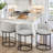 26" Swivel Bar Stools With Arms and Footrest, Upholstered Cushion Seat-2076691685