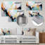 Fusion bleu azur et blanc - art mural abstrait en métal MT131763-1718135467