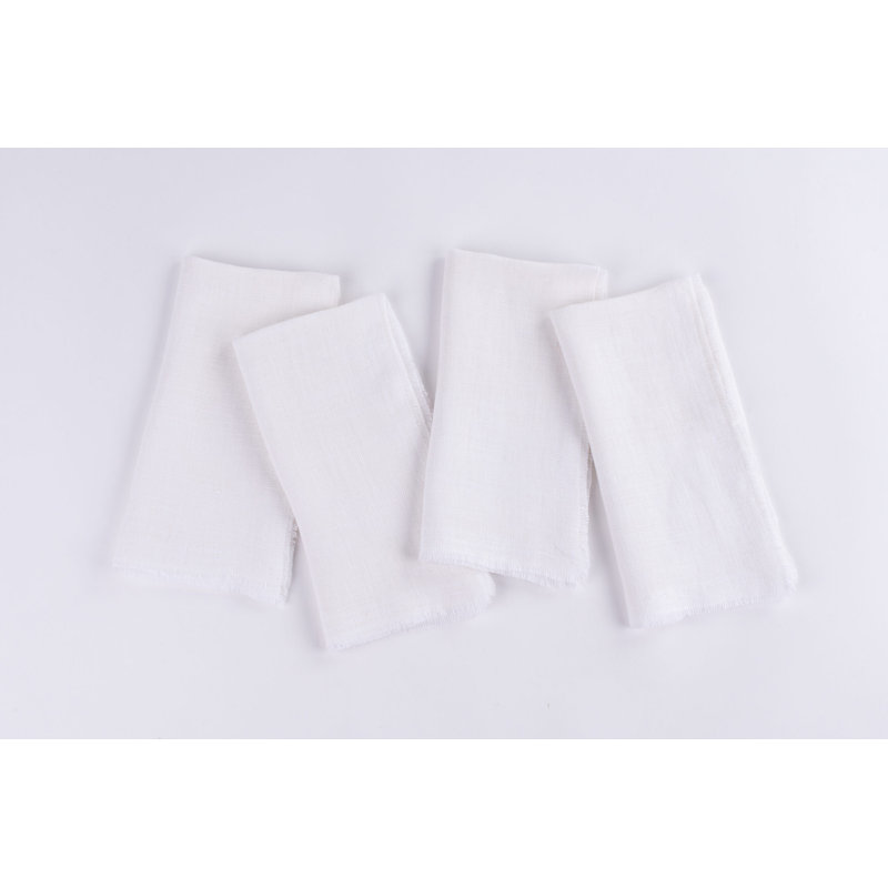 ENSEMBLE DE serviettes de table en lin RAPHAEL (ensemble de 4), naturel, Ivoire