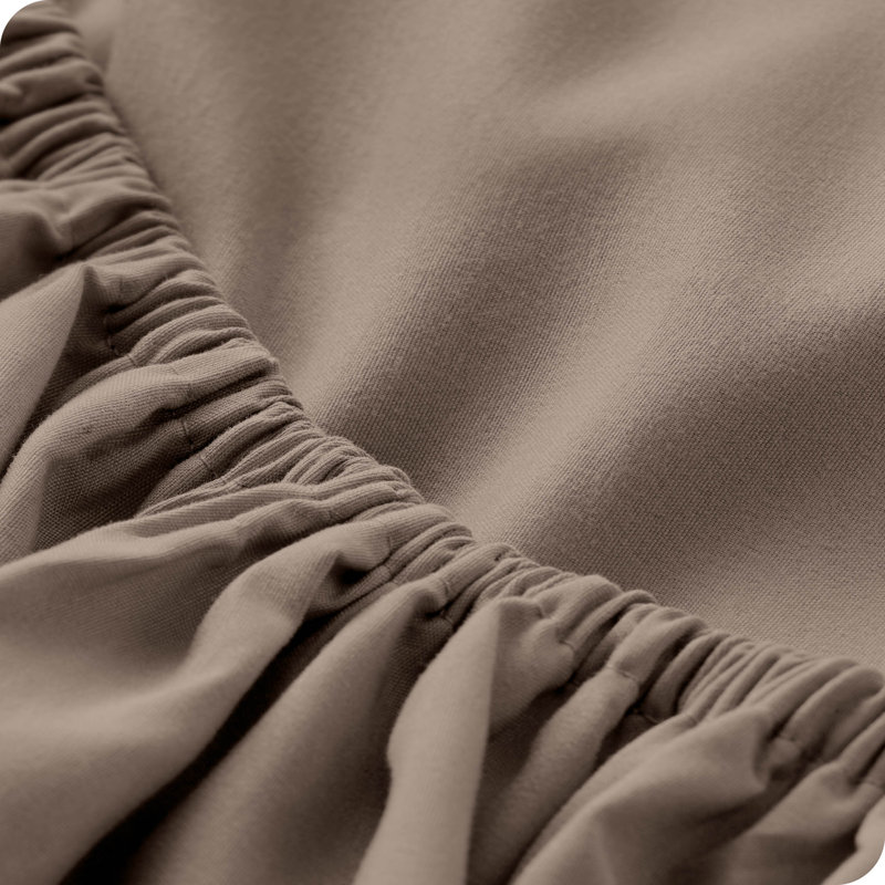 Drap-housse à poches profondes en microfibre ultra-douce, Taupe, Drap-housse de taille très grand