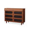 Buffet décoratif Mid-Century en bois massif deux tons