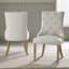 Aviya Extending Solid Wood Table With Eubanks Linen Fabric Chairs - Traditional Rustic Farmhouse-111361555-111361556