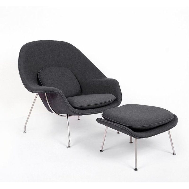 Chaise et repose-pieds