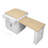 82.7 Inch Kitchen Island With Extendable Dining Table For 4-6 Person,Two-Tone Kitchen Table With Double-Sized Storage, Power Outlet, Kitchen Island With Storage 2 Drawers 2 Side Open Shelves-738303970