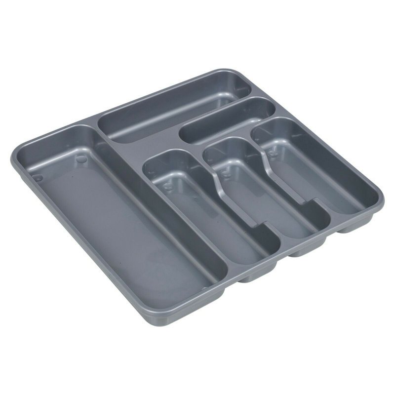 Plastic Flatware Caddy, Silver