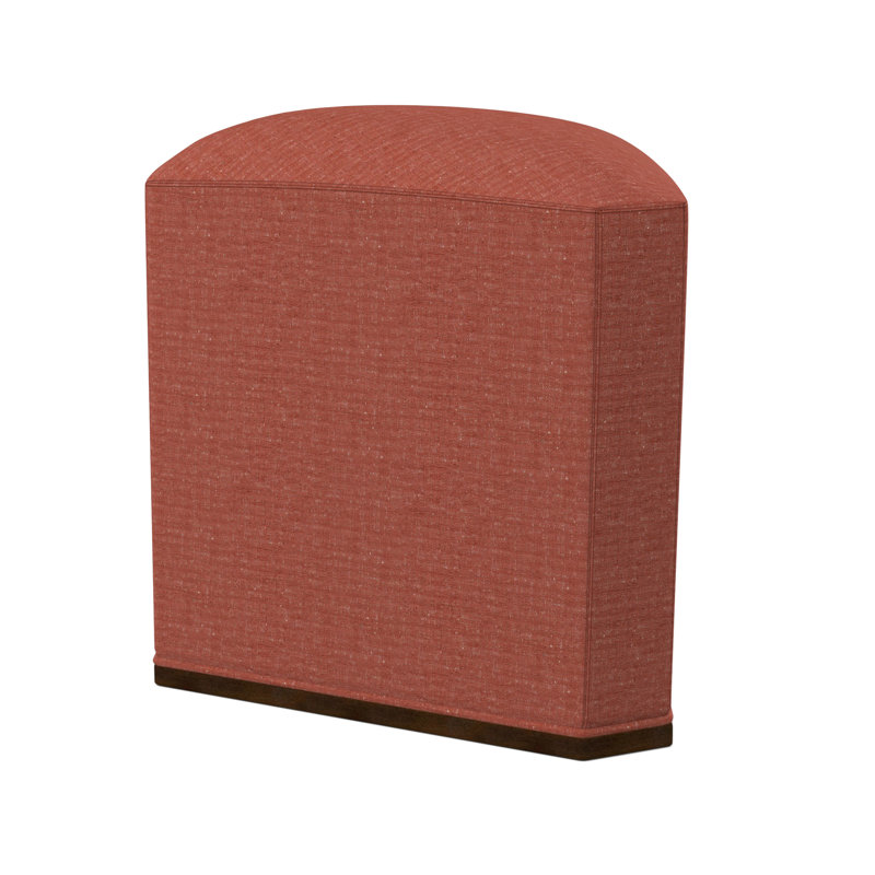 Quinn Novelty Ottoman, American Walnut, Filigree Ivory 100% Polyester