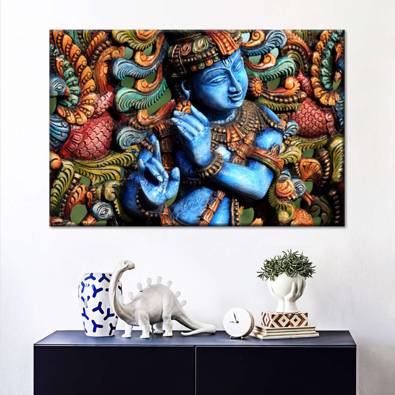 «Beautiful Krishna», reproduction sur toile, H 32 po x l 48 po x P 1,25 po