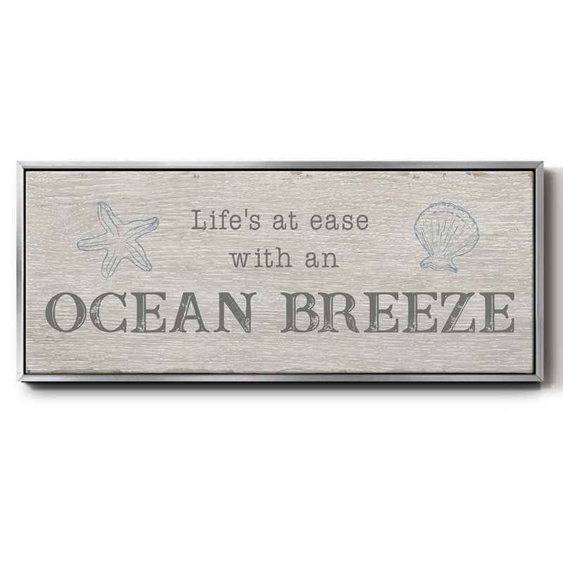 Brise océanique - toile encadrée, H 20 po x l 50 po