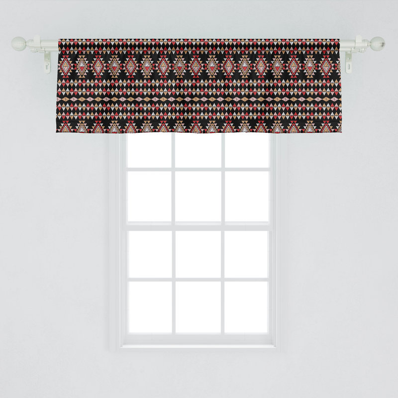 Ambesonne, cantonnière aztèque, ensemble de 2 triangles d'art populaire patchwork rose foncé, L 54 po x L 12 po