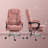 Vinsetto Massage Office Chair With Foot Rest, Executive Office Chair With 6 Vibration Point And Heat, Reclining Computer Chair, Swivel Desk Chair, Adjustable Height, Pink-709019093
