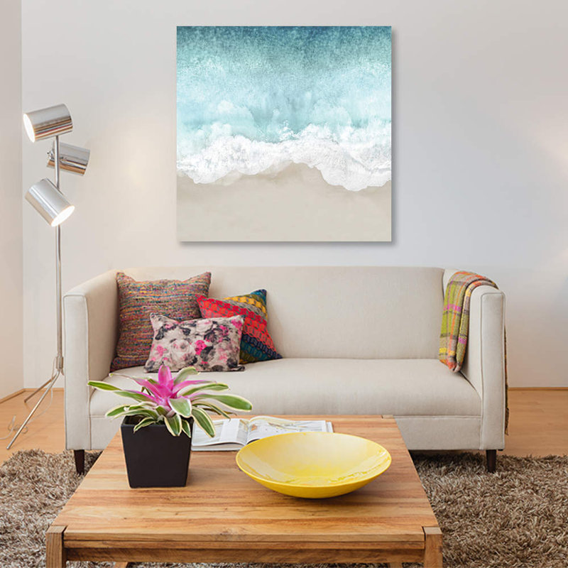 «Ocean Waves II», impression sur toile, H 26 po x l 26 po x P 1,5 po, Toile tendue