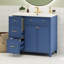 Meuble-lavabo moderne, armoire de salle de bain avec lavabo en résine, armoire de salle de bain simple avec 2 tiroirs et 1 tablette de rangement réglable, 2 portes à fermeture en douceur-773372578