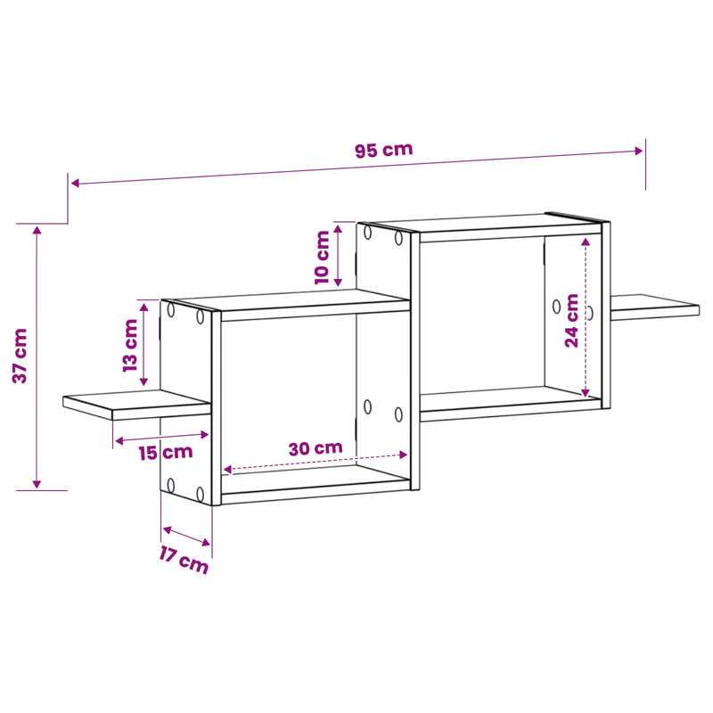 Engineered Wood Wall Shelf