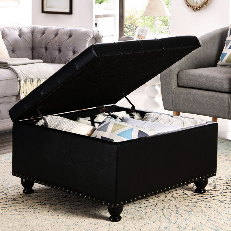 Versatile Storage For Home With Elegant Design And Function Comfortable Seating, Black