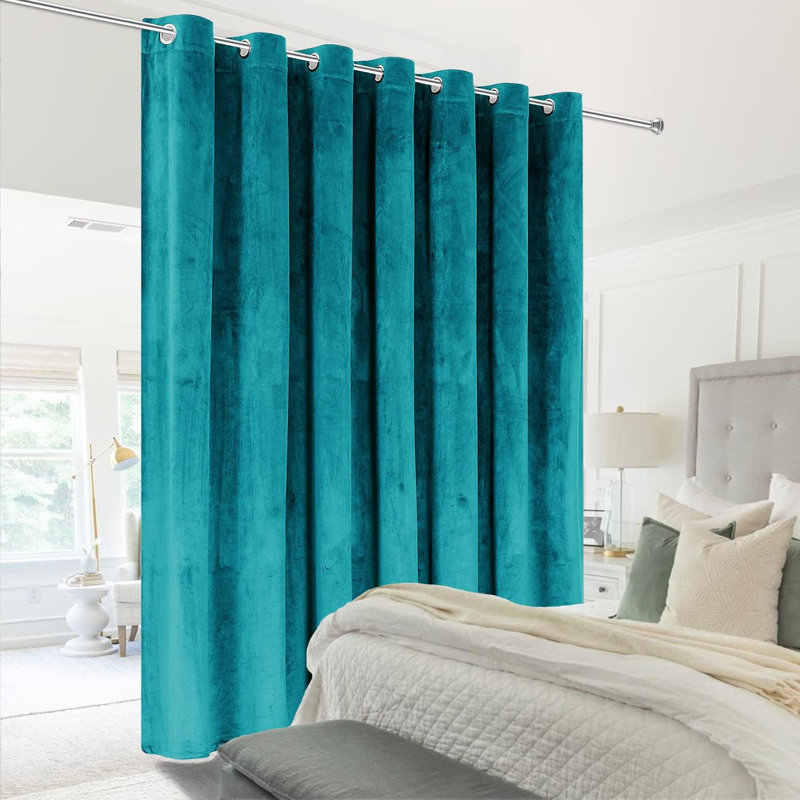 Karlyle Single Curtain Panel, 52" W x 84" H, Light Blue