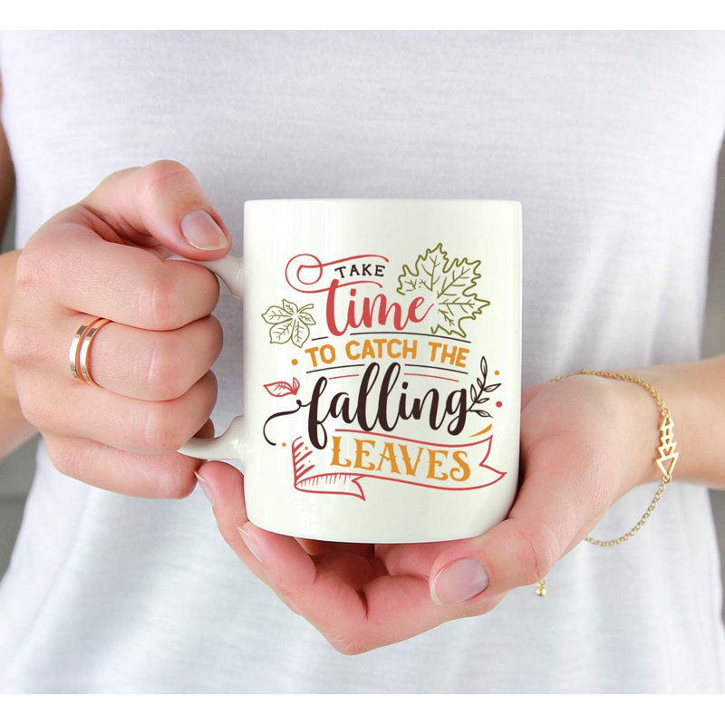 Prenez le temps de capturer la tasse à café à feuilles basses Rylie