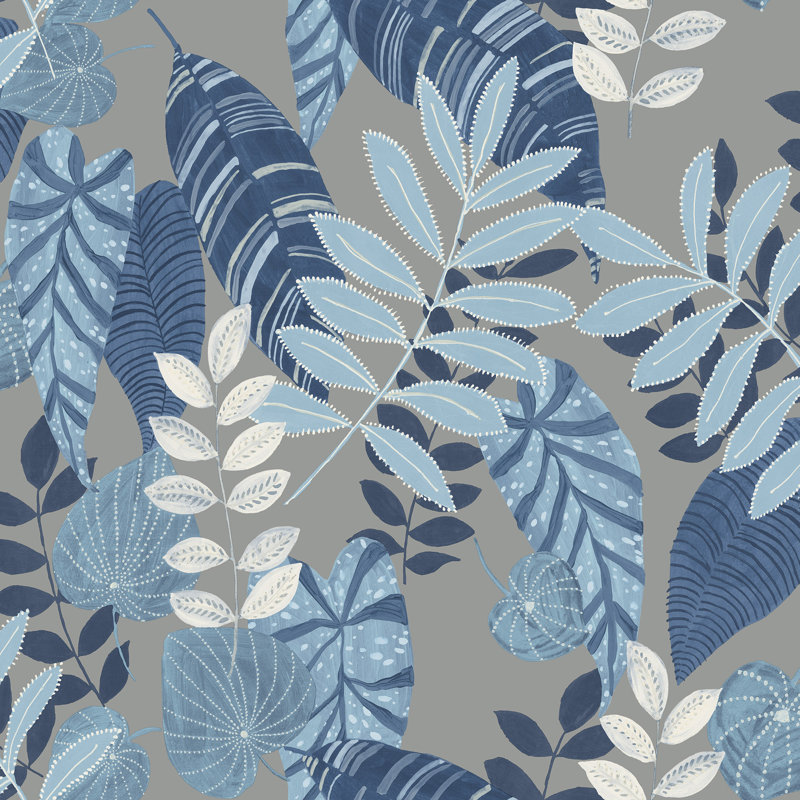 Rouleau de papier peint L 27 pi x l 27 po Carolo, Bleu