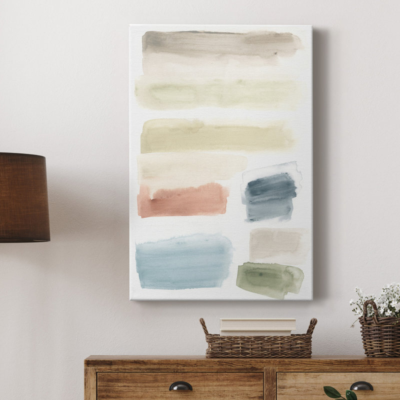 Watercolor Swatches II - peinture sur toile tendue, H 12 po x l 8 po x P 1 po