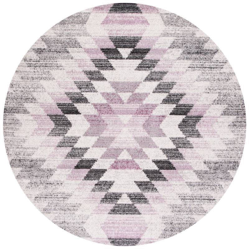 Tapis intérieur / extérieur Finney Southwestern, Rond 7 pi