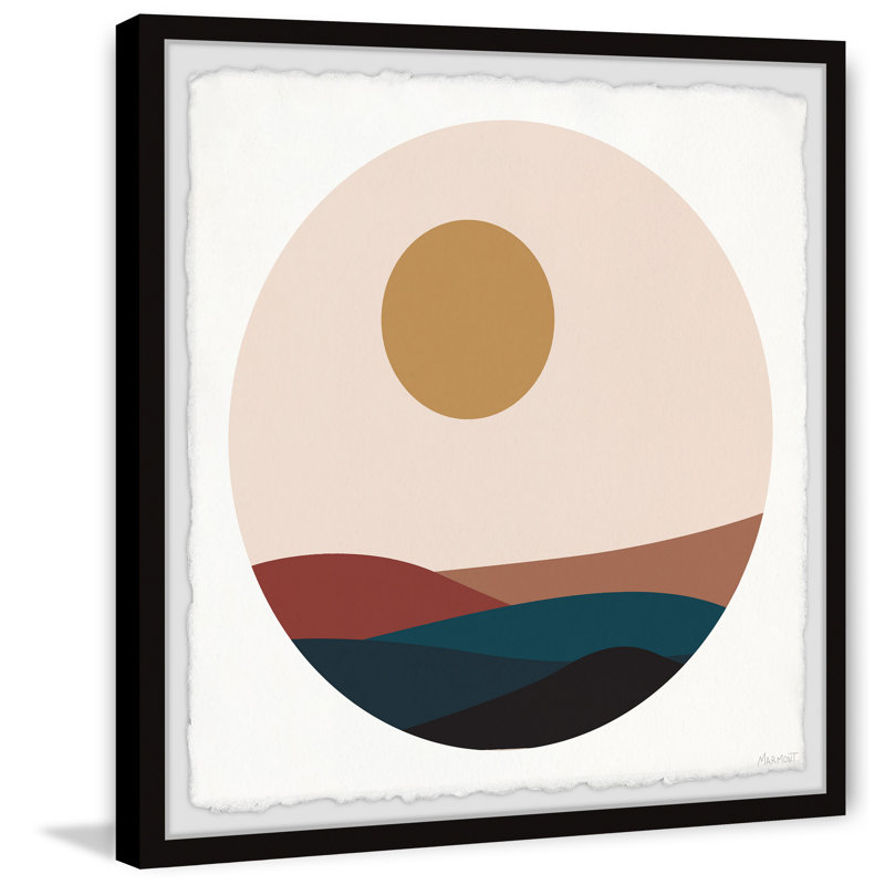 Moon Hills - Single Picture Frame Painting, 30cm H x 30cm W x 3.81cm D
