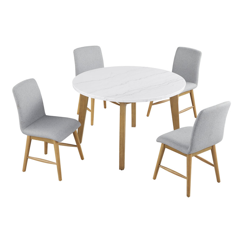 Pillay 5-Piece Round Dining Table Set