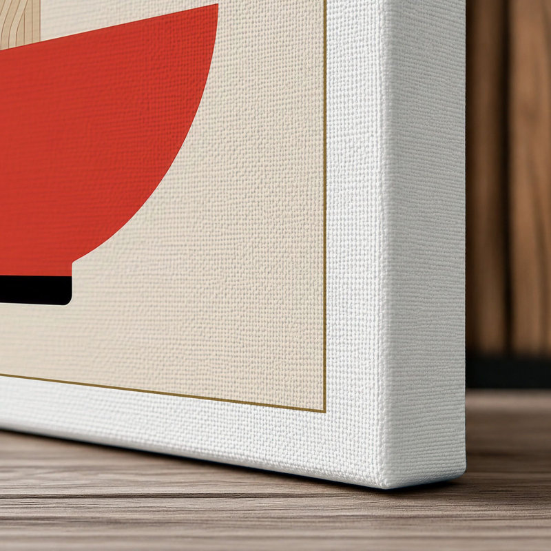 Ramen and Chopsticks Modern - Wrapped Canvas, 24x16 - 61.0 x 40.6 cm, White Border