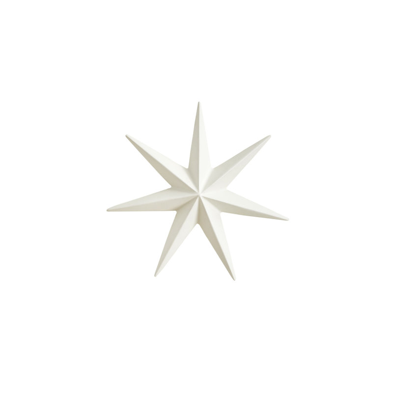 Stellar Handmade Ceramic Wall Decor, 10" H x 10" W x 2.5" D, Gold