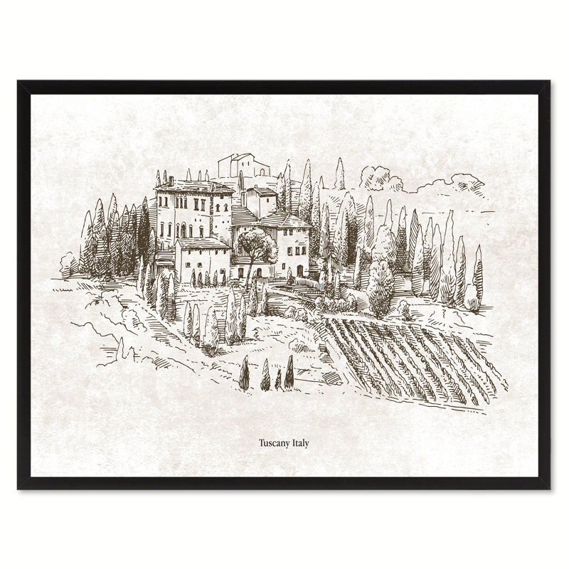 Toscane, Italie, reproduction sur toile avec cadre photo, 13 x 17