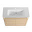 Meuble-lavabo autoportant avec lavabo en céramique blanche et 2 portes à fermeture douce-2122979263-2128973794