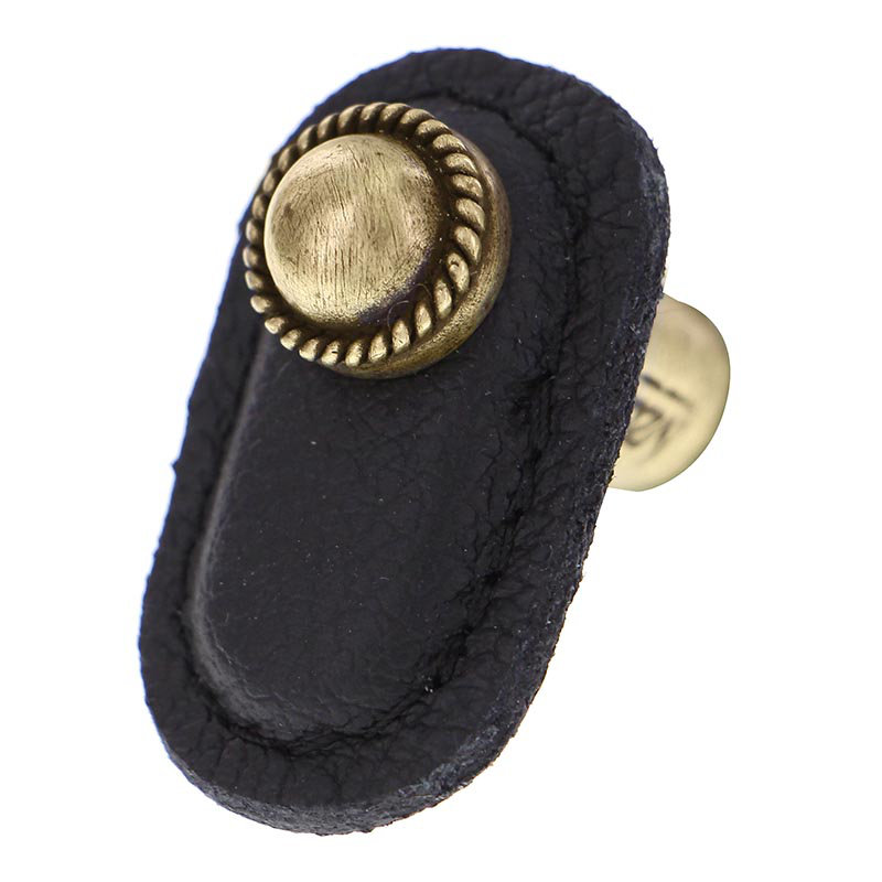 Poignée fantaisie 1,75 po Equestre, Noir, Laiton antique