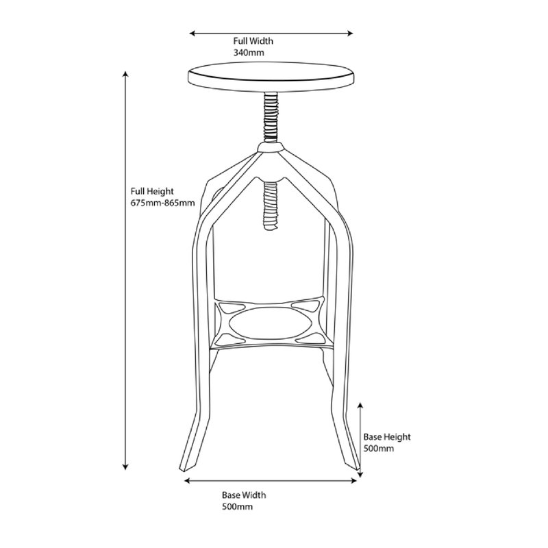 Hidalgo Swivel Counter Stool with Metal Frame, Rustic