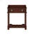 Retro Style Nightstand With Drawer And Open Shelf For Bedroom, Bedside Table With Turned Legs And Metal Handle-1163327776