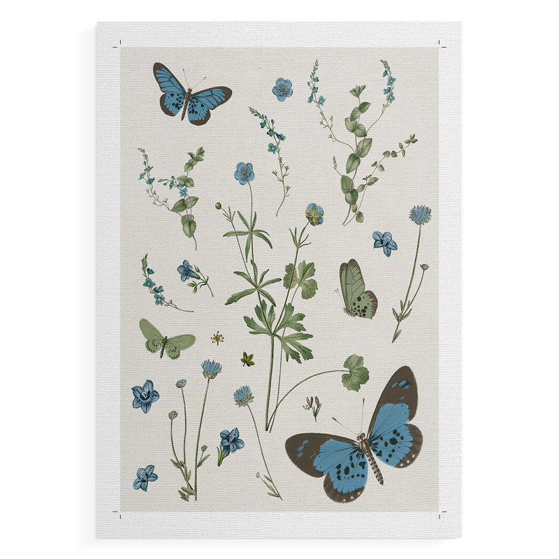 Botanical Page I - Impression sur toile seulement - NON-CADRE, H 18 po x l 12 po