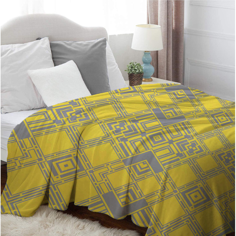 Abstract Rectangular Polyester Comforter, Daybed Comforter