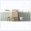 Meuble-lavabo simple autoportant de style français avec évier en céramique et porte à fermeture douce